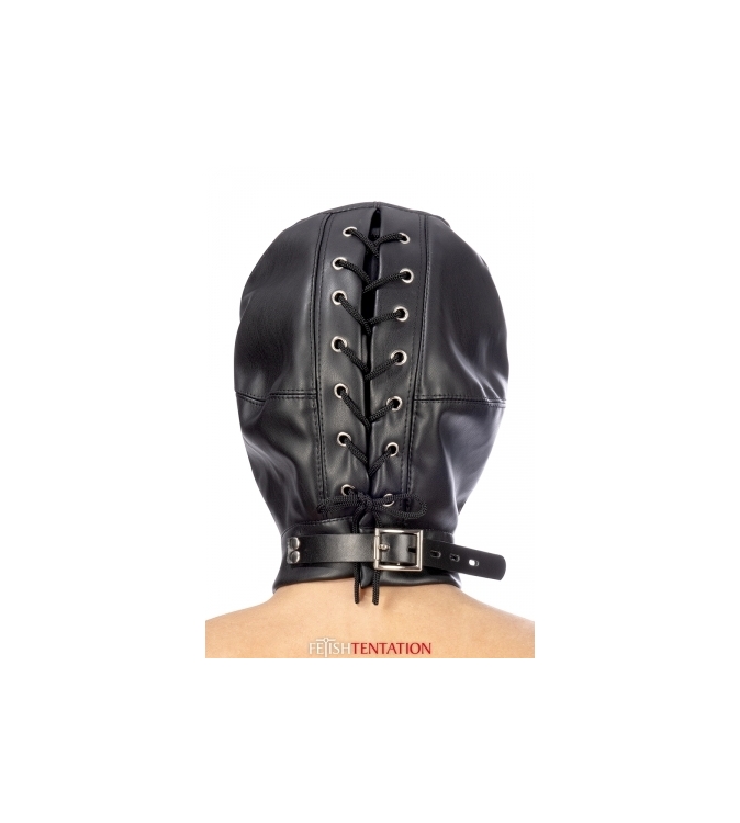 Cagoule BDSM fermée simili cuir - Fetish Tentation