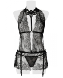 Set érotique robe dentelle, harnais et string - Grey Velvet