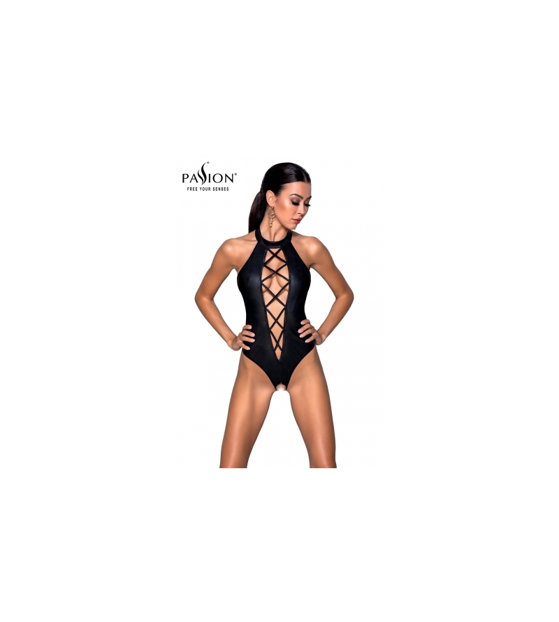 Body ouvert faux cuir Nancy - Passion