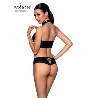 Bustier et string faux cuir Nancy - Passion