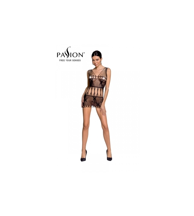 Robe nue résille BS090 - Noir