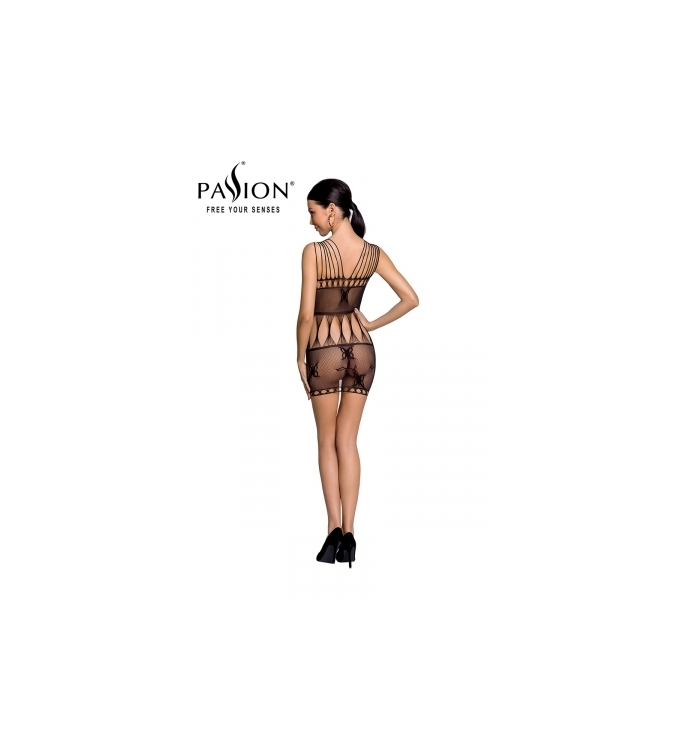 Robe nue résille BS090 - Noir