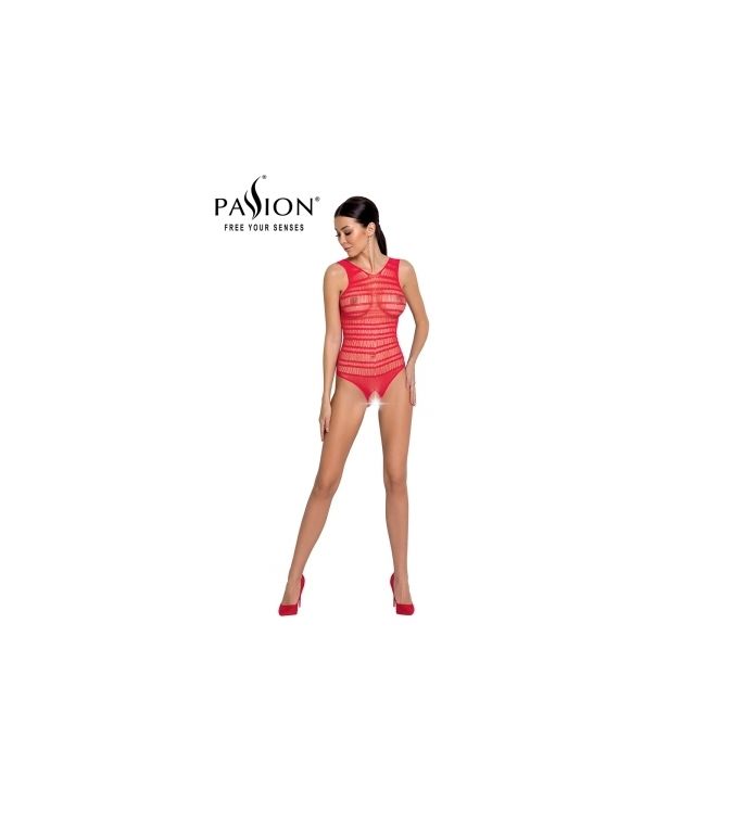 Body résille ouvert BS086 - Rouge