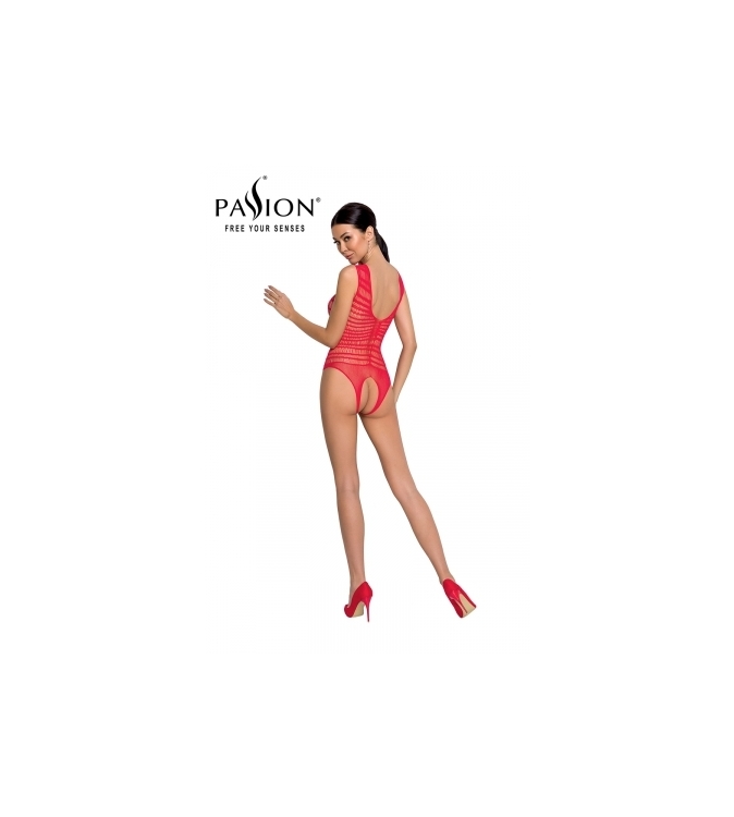 Body résille ouvert BS086 - Rouge