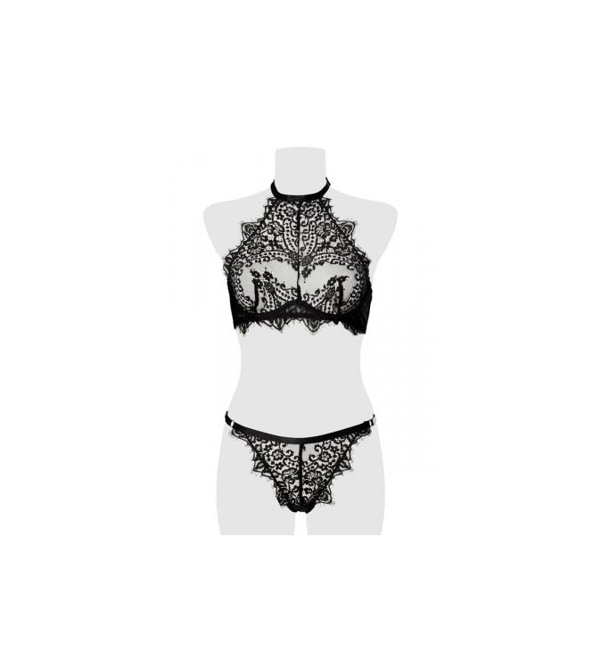 Ensemble bustier et string dentelle - Grey Velvet