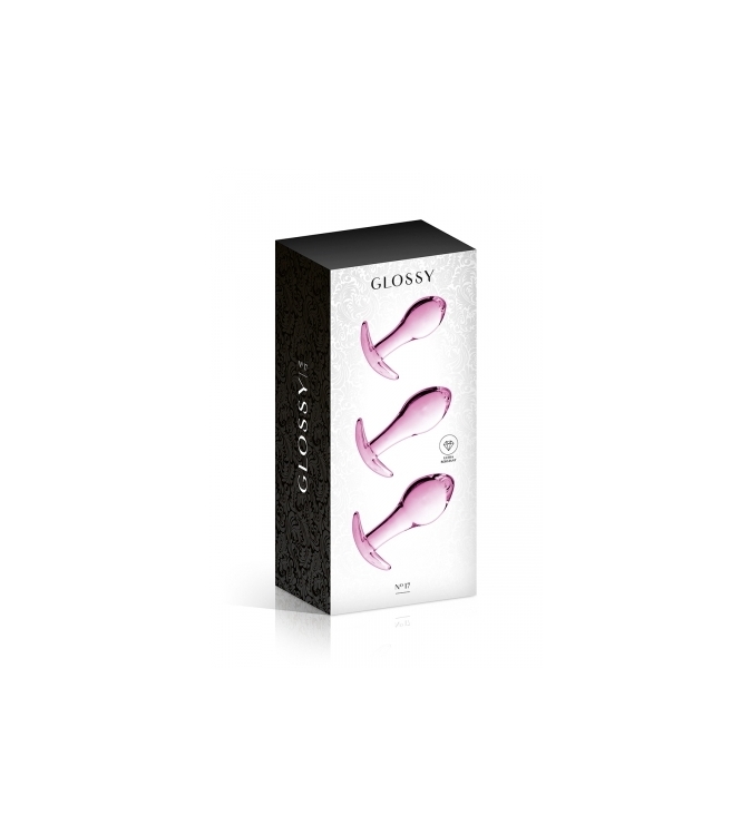 Set 3 plugs anal en verre Glossy Toys n° 17 Pink