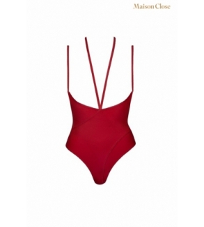 Body string seins nus rouge Le petit secret