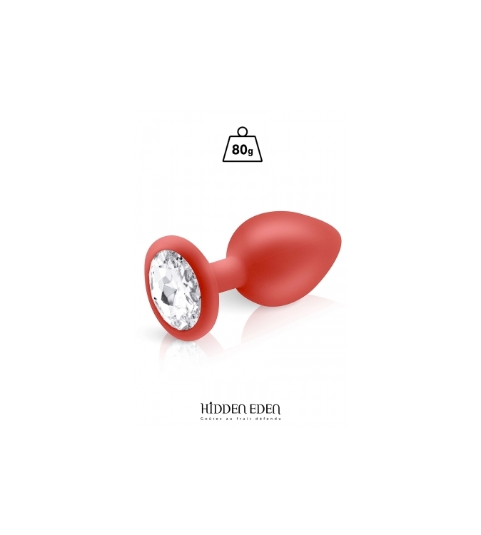 Plug bijou silicone rouge L - Hidden Eden