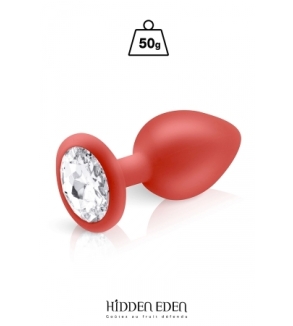 Plug bijou silicone rouge M - Hidden Eden