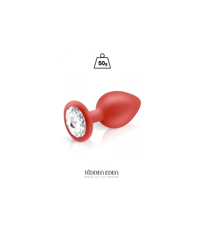 Plug bijou silicone rouge M - Hidden Eden