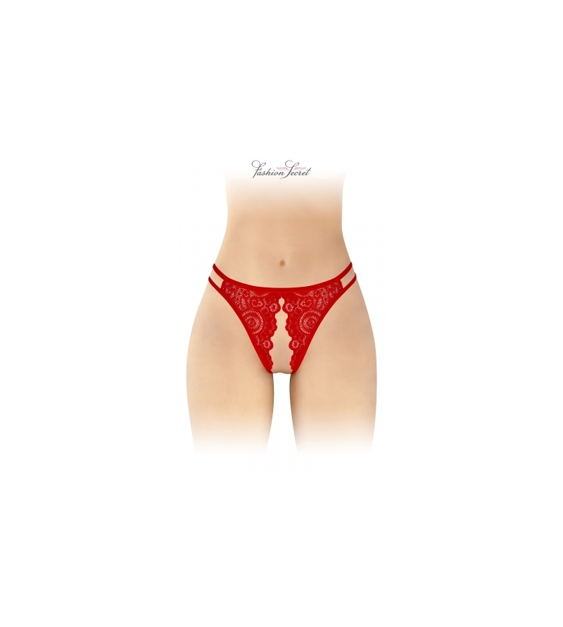 Culotte rouge ouverte Annette - Fashion Secret