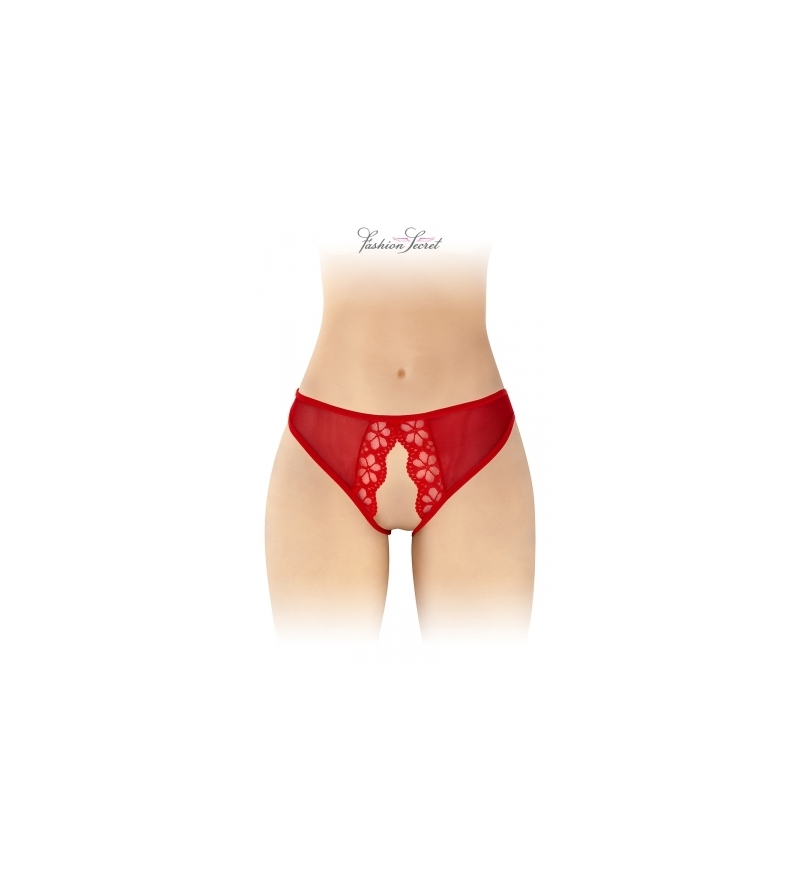 Culotte rouge ouverte Ambre - Fashion Secret