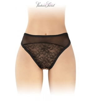 Tanga noir ouvert Ava - Fashion Secret