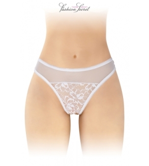 Tanga blanc ouvert Ava - Fashion Secret