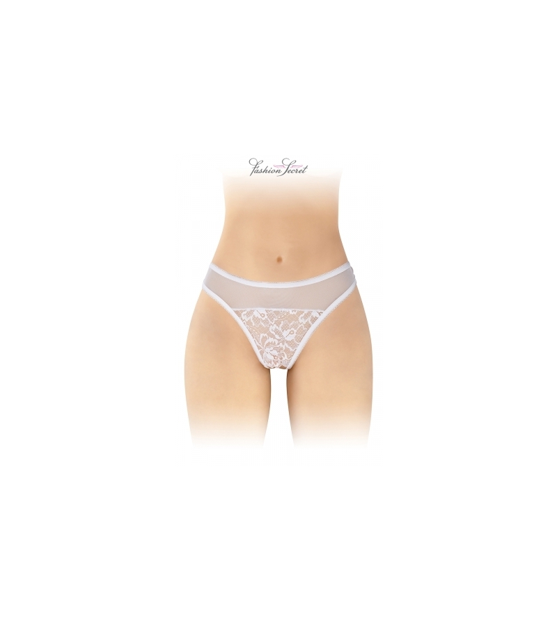 Tanga blanc ouvert Ava - Fashion Secret