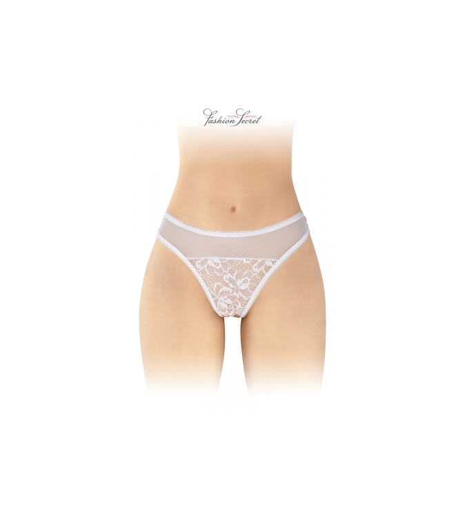 Tanga blanc ouvert Ava - Fashion Secret