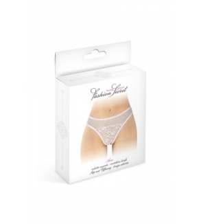 Tanga blanc ouvert Ava - Fashion Secret