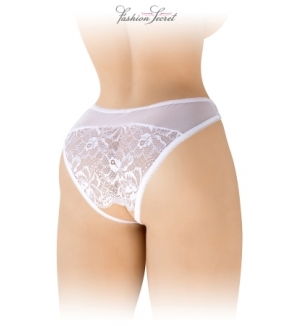 Tanga blanc ouvert Ava - Fashion Secret