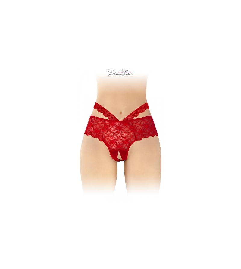 Culotte ouverte rouge Marie - Fashion Secret