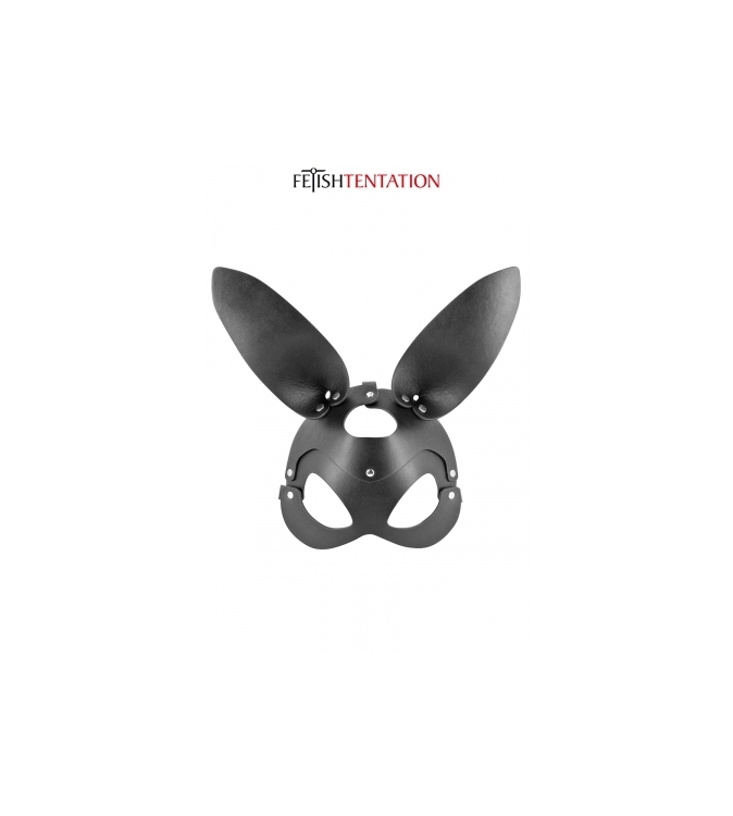 Masque bunny simili cuir réglable - Fetish Tentation