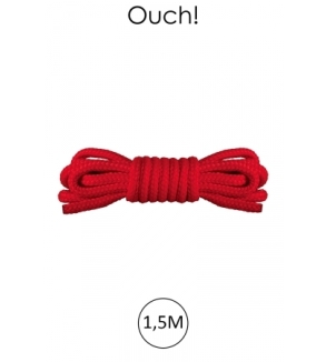 Mini corde de bondage 1,5m rouge - Ouch