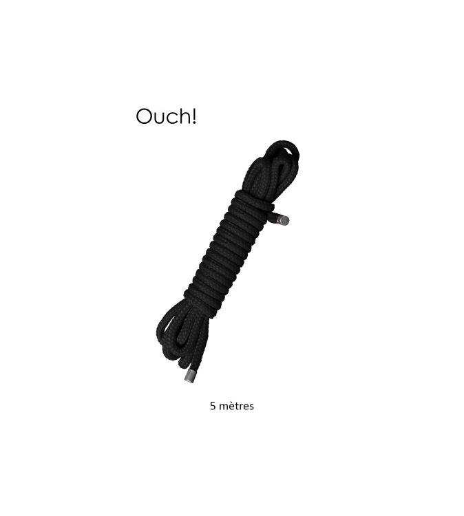 Corde de bondage Japonais 5m noire - Ouch