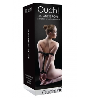 Corde de bondage Japonais 5m noire - Ouch