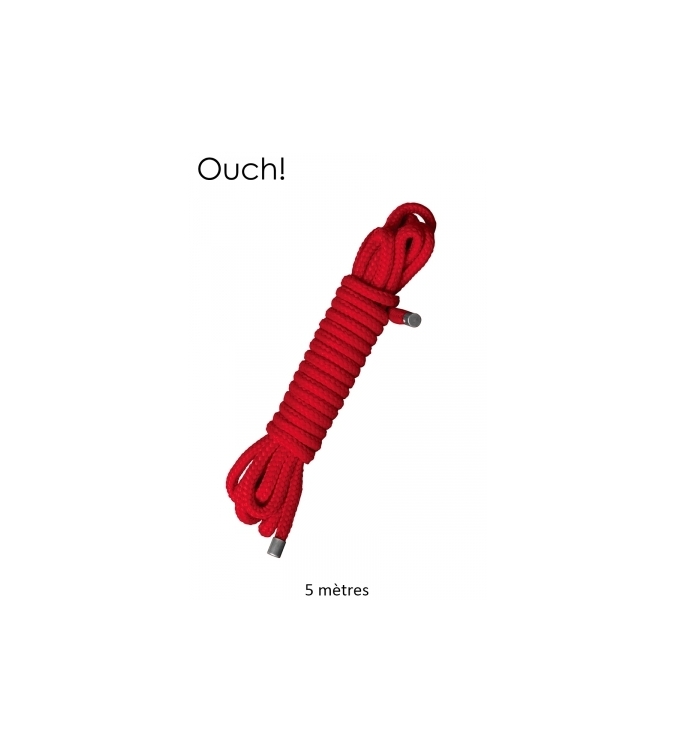 Corde de bondage Japonais 5m rouge - Ouch