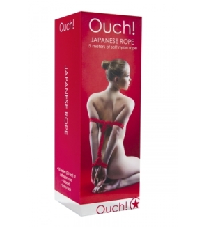 Corde de bondage Japonais 5m rouge - Ouch