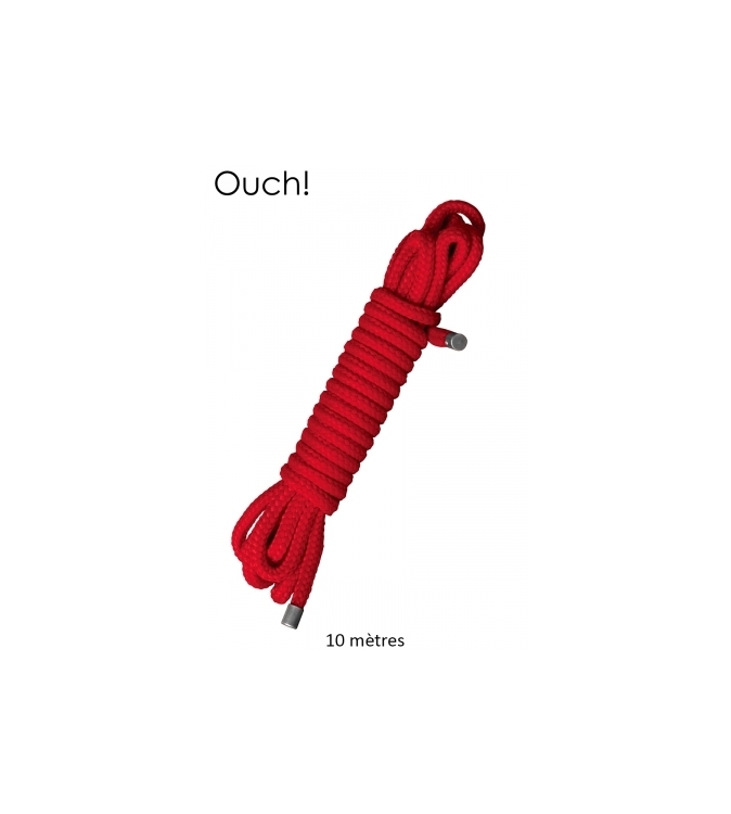 Corde de bondage Japonais 10m rouge - Ouch