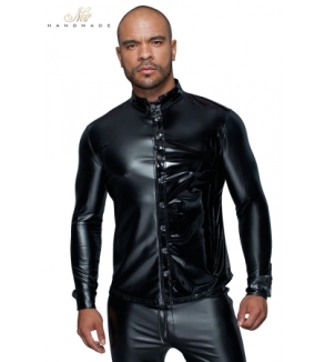 Chemise wetlook et vinyle H064