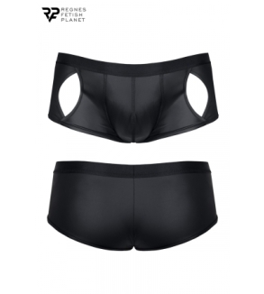 Shorty ouvert noir wetlook - Regnes