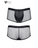 Boxer noir wetlook et mesh - Regnes