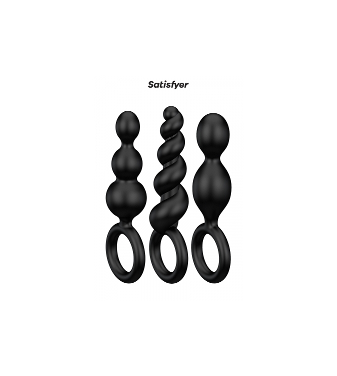 Set de 3 plugs noirs Booty Call - Satisfyer