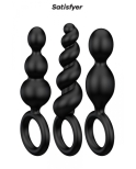 Set de 3 plugs noirs Booty Call - Satisfyer