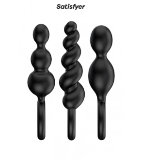 Set de 3 plugs noirs Booty Call - Satisfyer