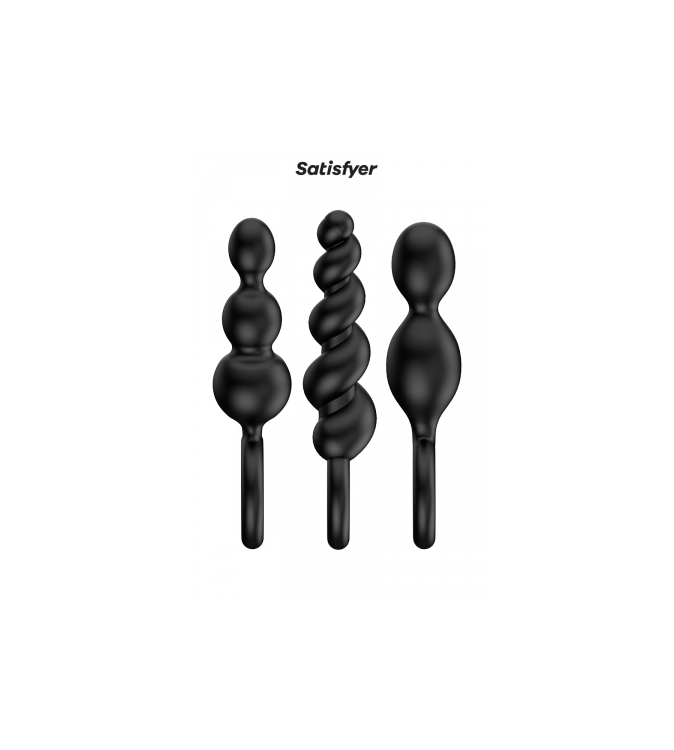 Set de 3 plugs noirs Booty Call - Satisfyer