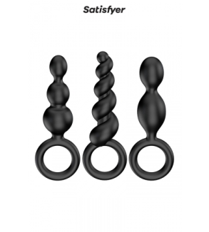 Set de 3 plugs noirs Booty Call - Satisfyer