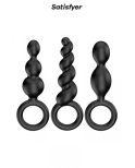 Set de 3 plugs noirs Booty Call - Satisfyer