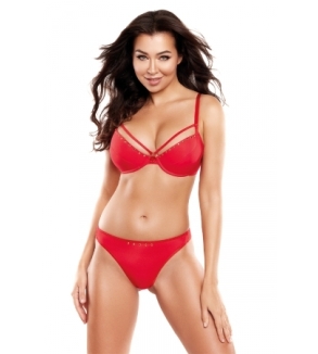 Soutien-gorge push-up rouge V-10351 - Axami