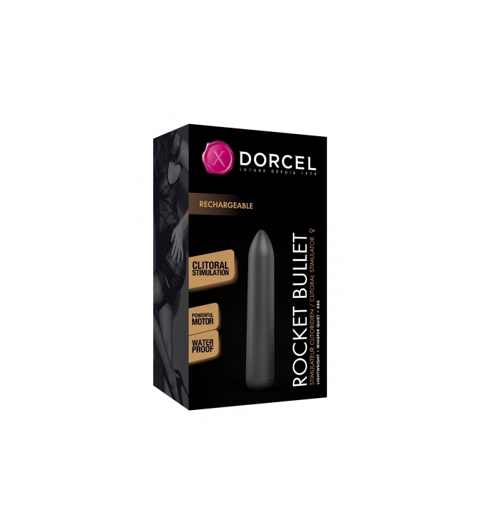 Mini vibro Rocket Bullet noir - Dorcel