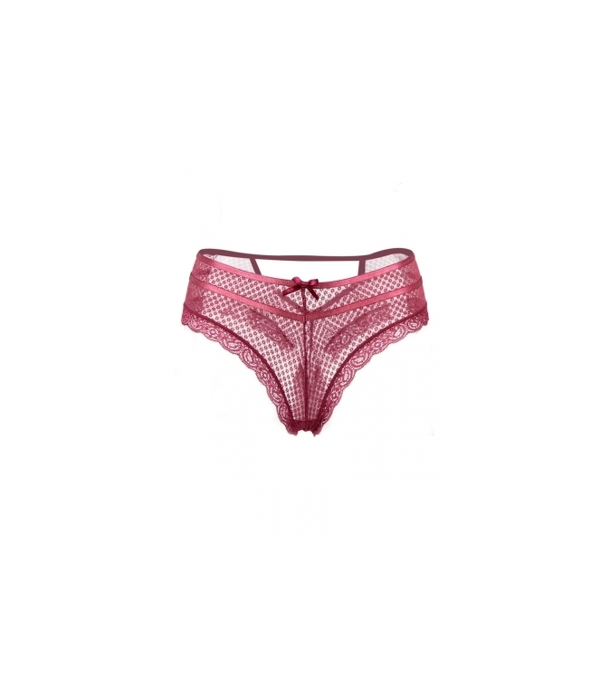 Tanga bordeaux dentelle - Paris Hollywood