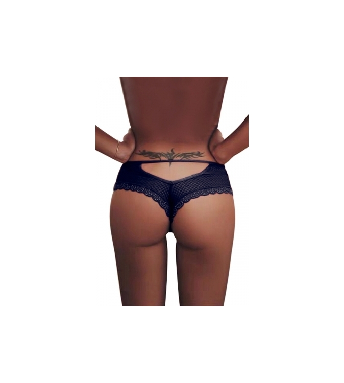 Tanga bleu dentelle - Paris Hollywood