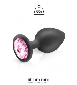 Plug bijou silicone noir L - Hidden Eden