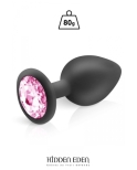 Plug bijou silicone noir L - Hidden Eden