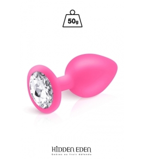 Plug bijou silicone rose M - Hidden Eden