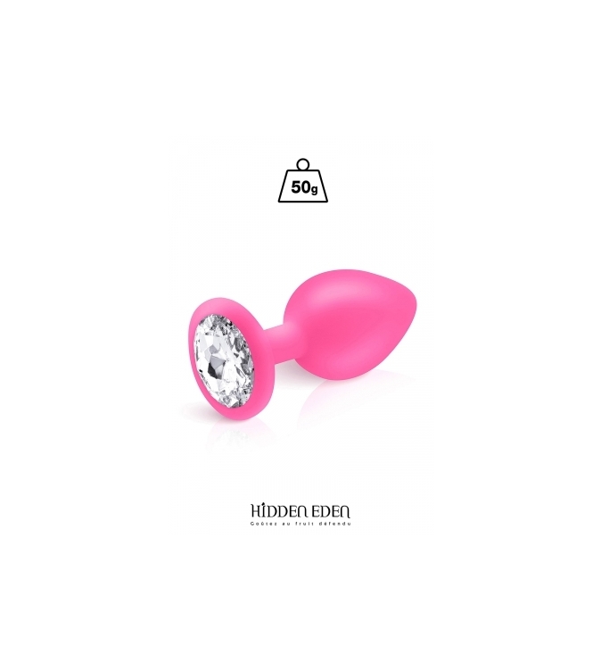 Plug bijou silicone rose M - Hidden Eden