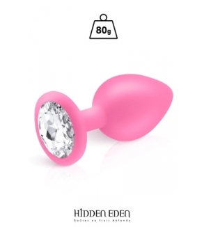 Plug bijou silicone rose L - Hidden Eden