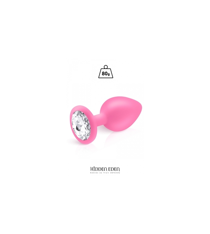 Plug bijou silicone rose L - Hidden Eden