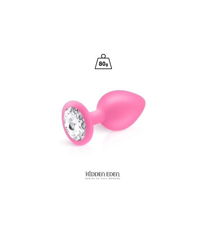 Plug bijou silicone rose L - Hidden Eden